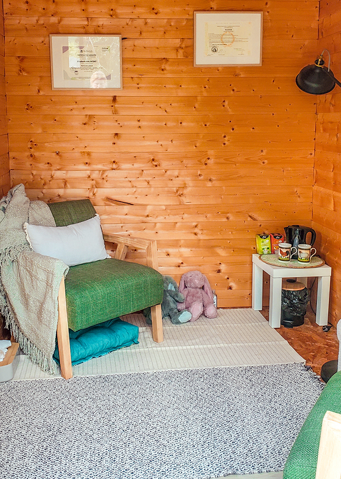 photographie de l'intérieur du cabinet de psychothérapie de Elisabeth Haumont